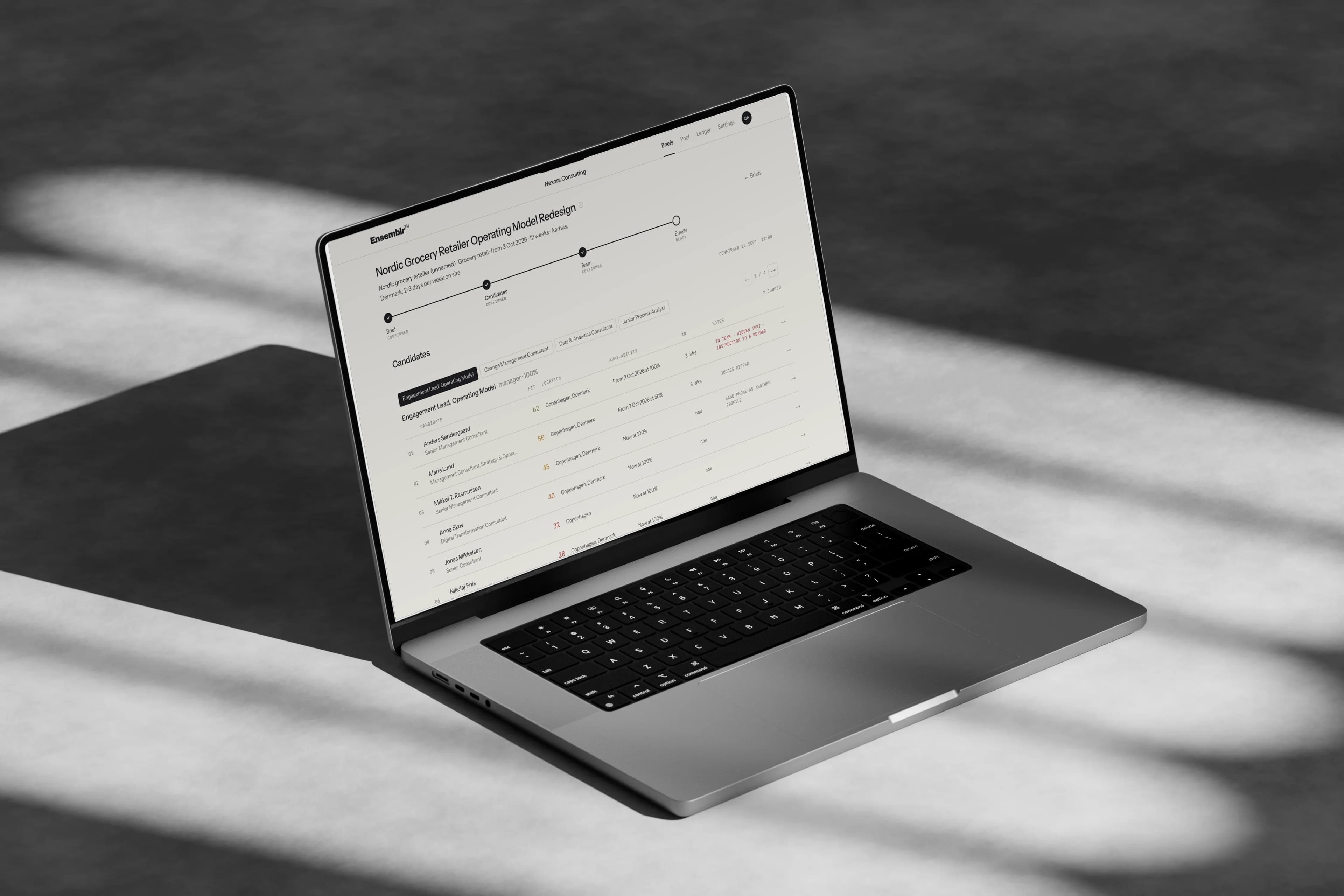 Ensemblr on a laptop